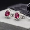 Etkarina Red Garnet Earrings - E0013
