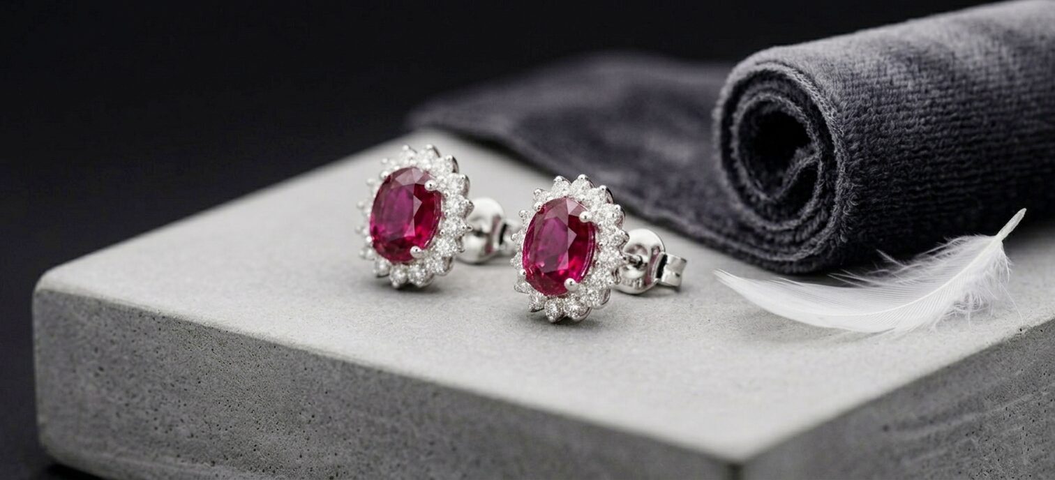 Etkarina Red Garnet Earrings - E0013