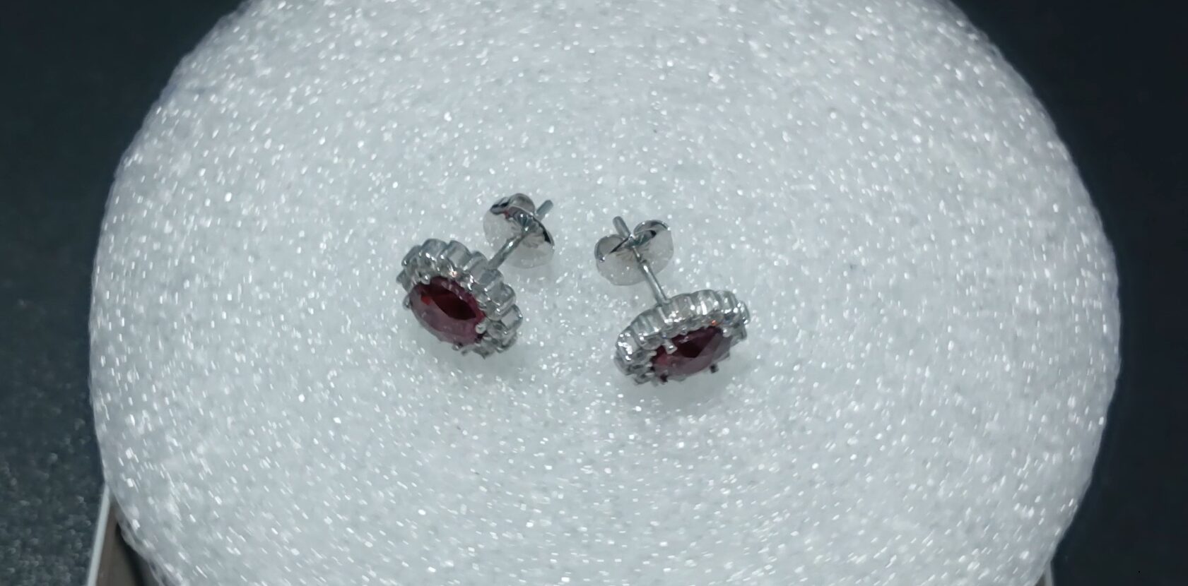Etkarina Red Garnet Earrings - E0013 - Image 3