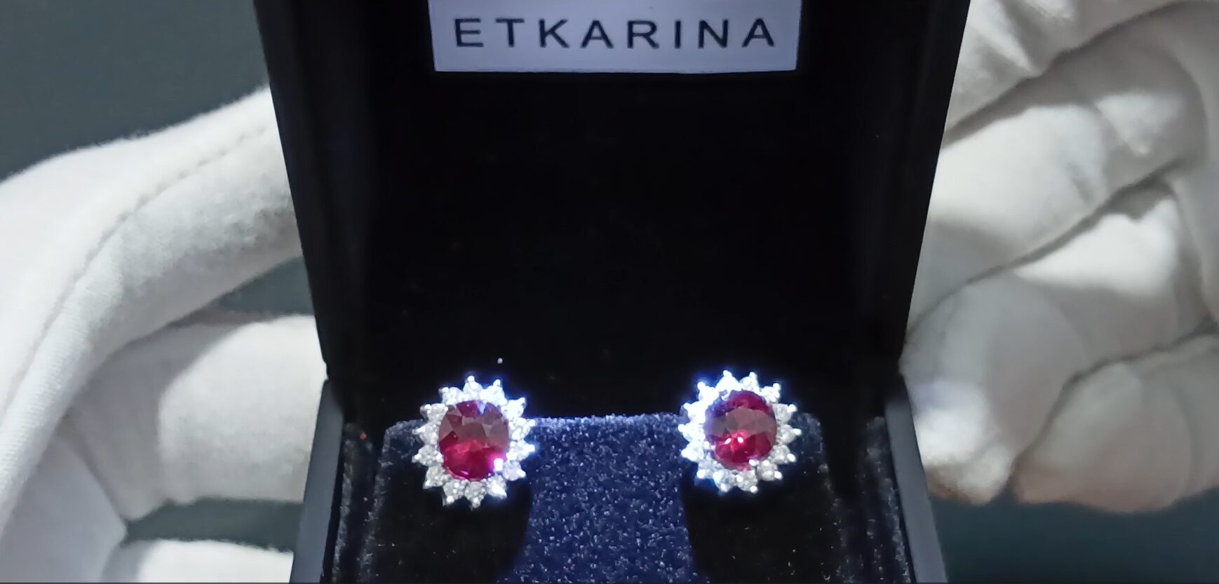 Etkarina Red Garnet Earrings - E0013 - Image 4