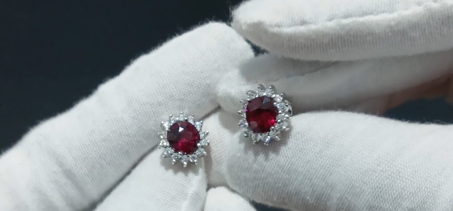 Etkarina Red Garnet Earrings - E0013 - Image 2